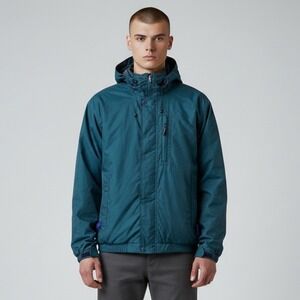 Vintage Patagonia Jacket Men's Small Green Shelled Synchilla Full Zip Bomber 90s